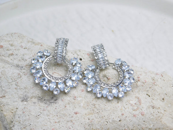 Aretes Moonlit plateados