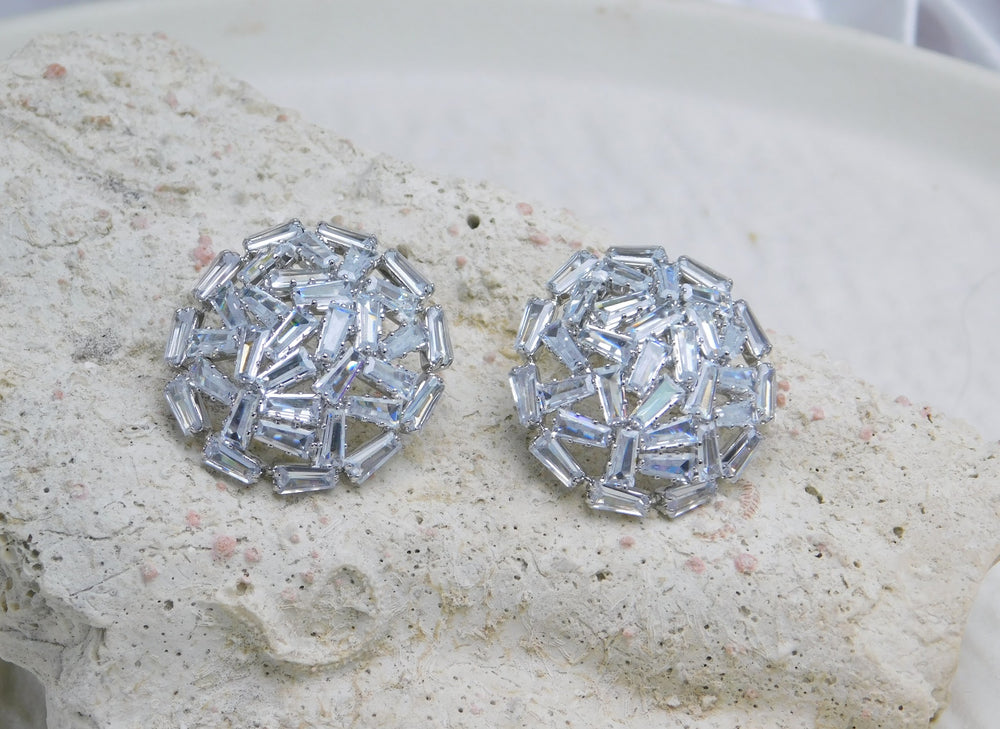 Aretes Flashé plateado