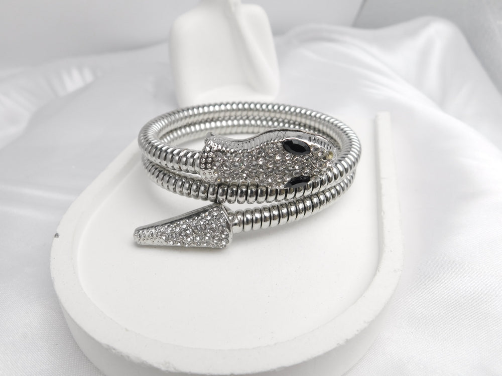 Brazalete Serpiente plateada