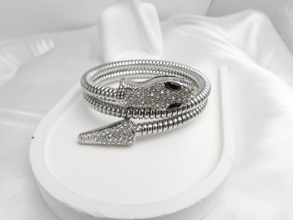 Brazalete Serpiente plateada