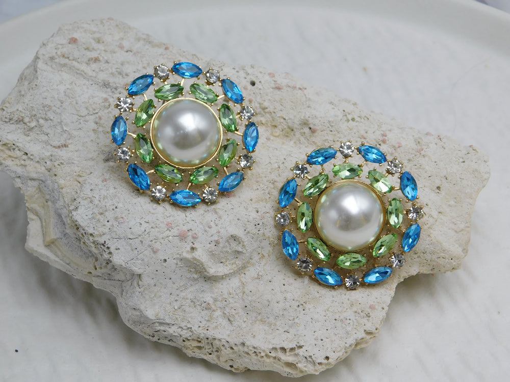 Aretes Glitterush azul