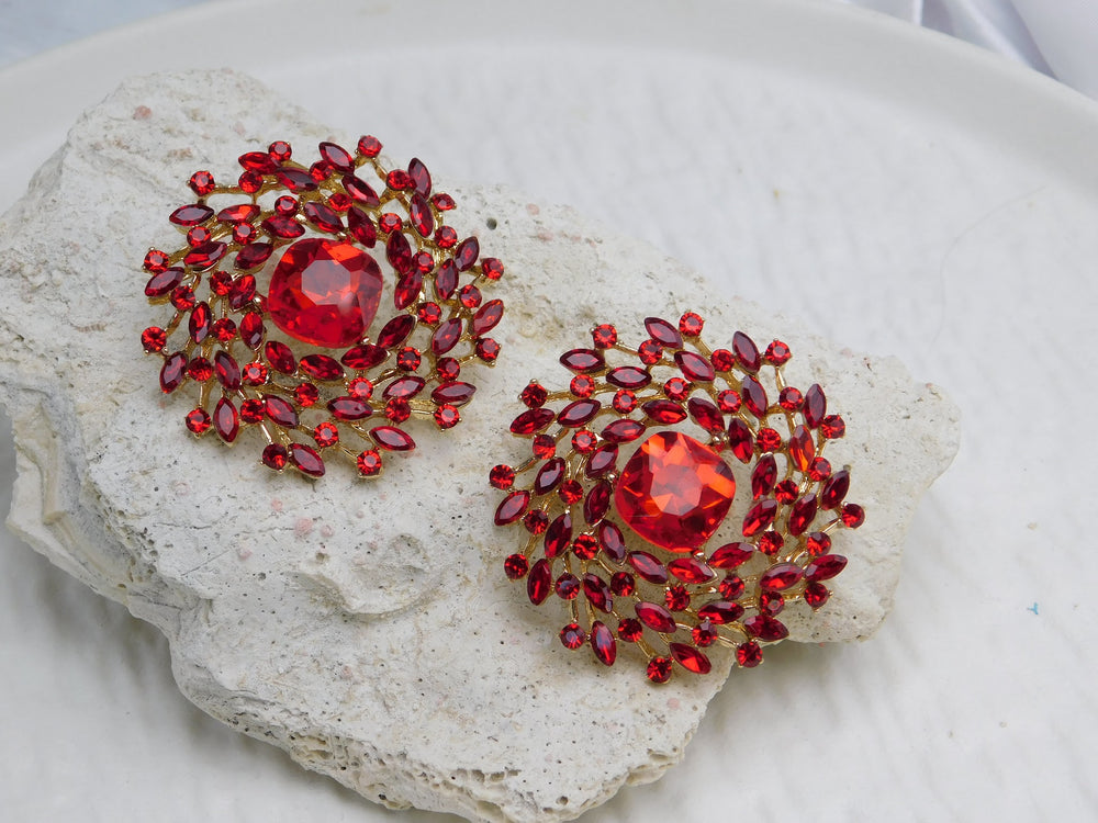 Aretes Duzzle rojos
