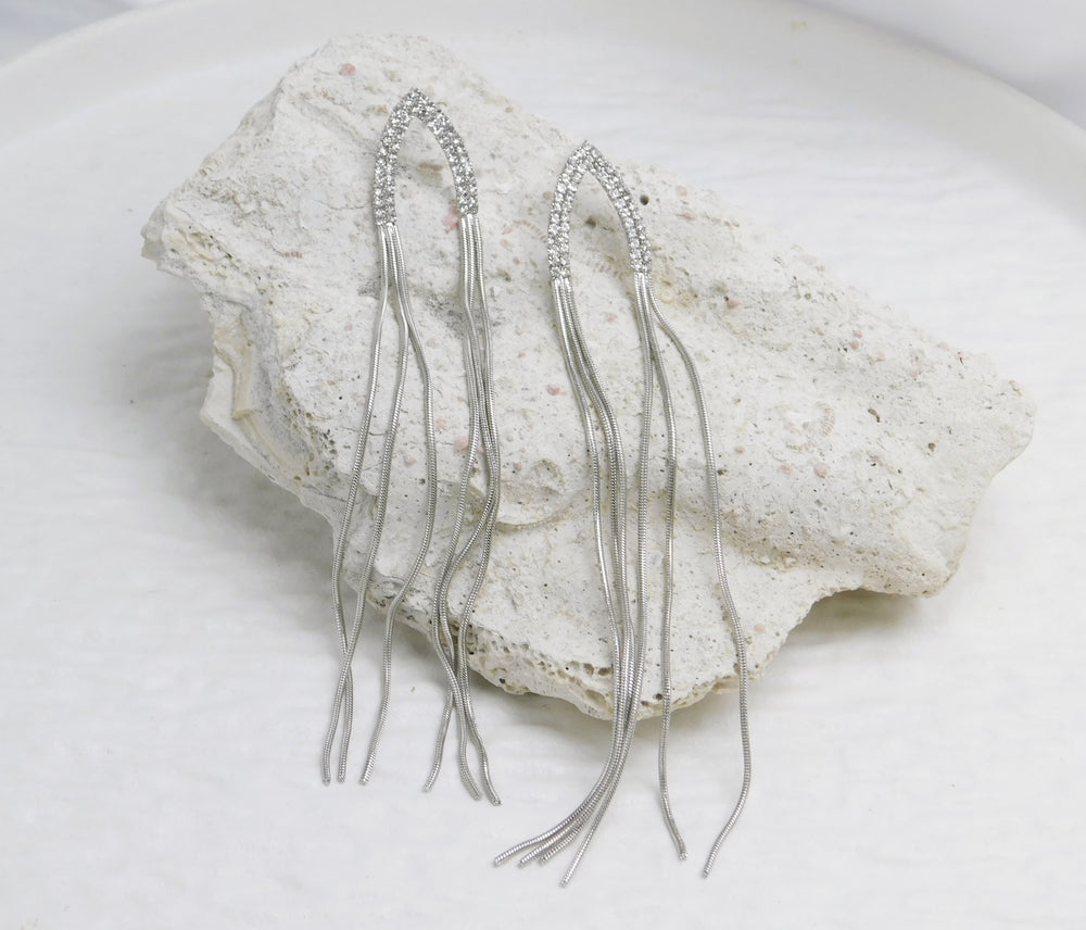 Aretes Noctelle plateados