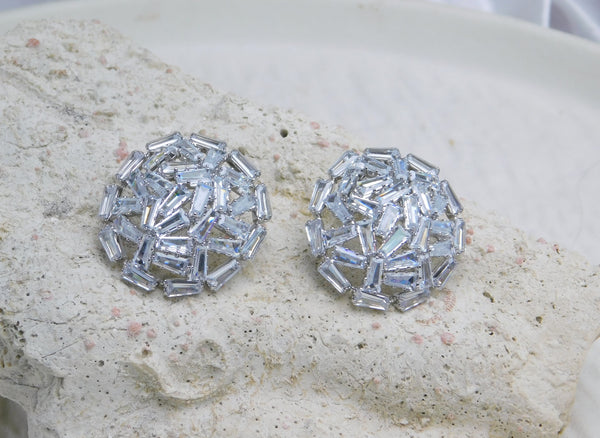Aretes Flashé plateado