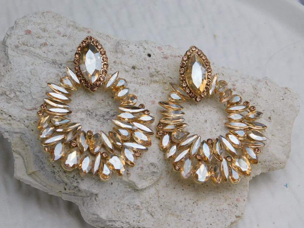 Aretes Champagne dorados