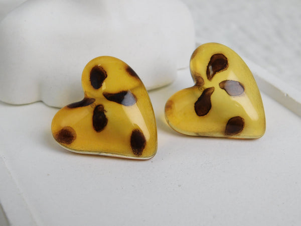 Aretes Ambar Corazón