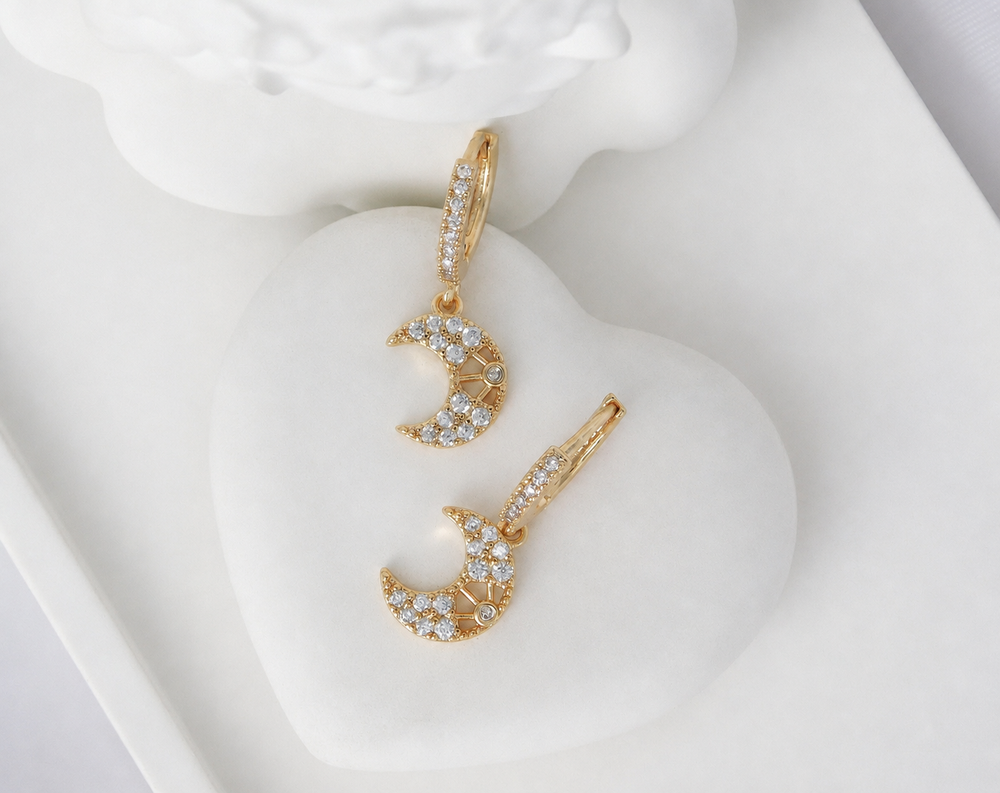 Aretes Luna Estrellada